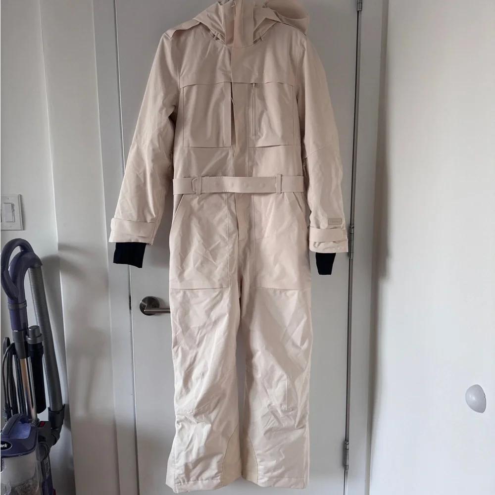 Halfdays Oat Milk Off White Murphy Ski One Piece Jumpsuit size Medium Short - Picture 7 of 14
